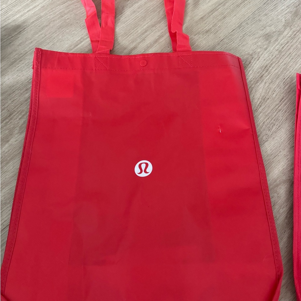 Lululemon Vibrant Red Shopping Tote